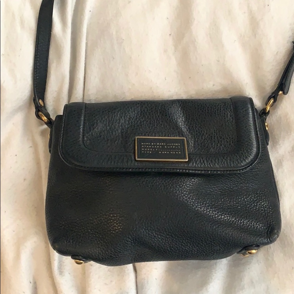 Black leather Marc Jacobs crossbody